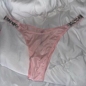Victoria’s Secret Rhinestone Shine Strap Panty Size Large